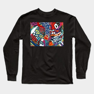 COLORFUL VIBRANT FUN FESTIVE CREATIVE PAINTING - Original Artwork Long Sleeve T-Shirt